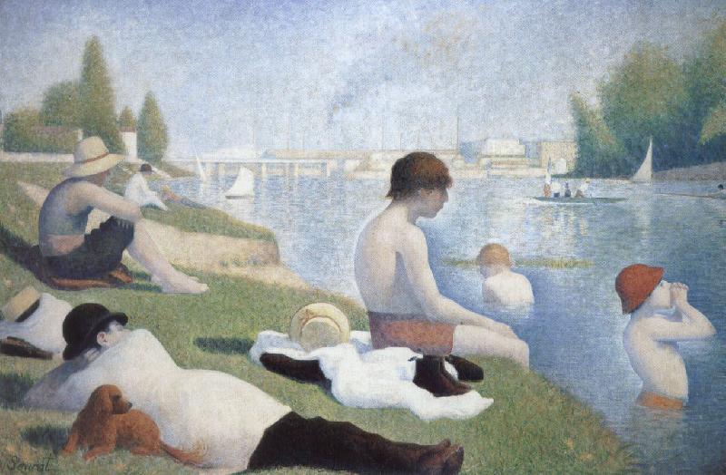 Georges Seurat batbers at asnieres